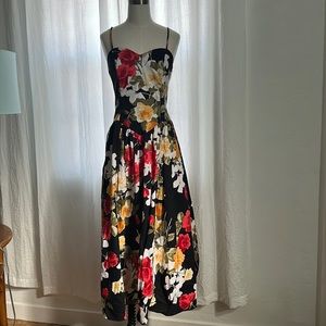 Vintage floral midi dress